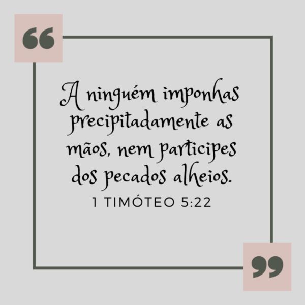 1 Timóteo 5:22