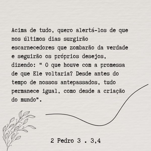 2 Pedro 3:3-4